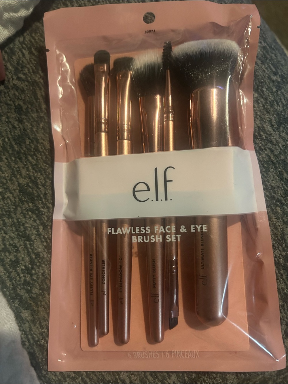 e.l.f. Flawless Face & Eye Brush Set 6-Piece Makeup Brushes In Rose Gold VEGAN